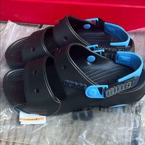 CROCS Black and Blue Kids Sandals